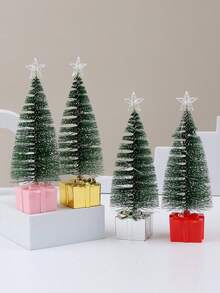 LED Pine Needle Colorful Christmas Tree, Glowing Candle Light, Creative Colorful Small Wind Lantern, Suitable For Room, Living Room, Holiday, Party, Birthday, Desktop Atmosphere Decoration, Christmas Holiday Gift - Pine Tree - View 7