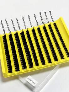 DIY Segmented Eyelashes Pre-Flared Soft Stem Russian Volume Style 200 Clusters Classic False Lashes D Curl 8-16mm Length Fluffy Texture Easy To Wear Makeup Tool - D - View 3