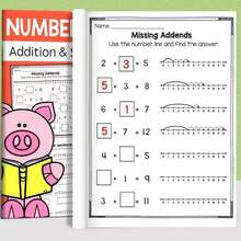 1PC Preschool Number Practice Workbook, Missing Number Fill-In Activity ...