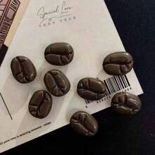 8/10pcs Coffee Cup And Coffee Bean Refrigerator Magnets, Cartoon Personalized Fridge Stickers, Essential For Coffee Shop, Kitchen Home Decor, Room And Office Desk Accessories - Multi-color - View 8