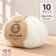 10-Pack Alpaca Blend Yarn, 25g Per Ball Total 250g, Multi-Color Fluffy Soft Knitted Yarn For DIY Knitting Sweaters, Cardigans, Vests, Scarves, Hats And Shawls - 10-pack Alpaca Wool - View 24