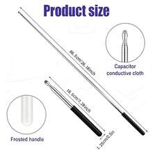 6 Colors Optional Telescopic Teaching Pointer Stylus, 6 Colors Available, Tablet Interactive Whiteboard Telescopic Touchscreen Pointer, Teacher Classroom Presentation Reading Guide Stick, Soft Fiber Tip No Scratch Screen, Portable Extendable Instruction Pointing Tool - Stylus Pen - View 6