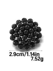 3pcs/Set Flower-Shaped Rhinestone Trim Pearl Metal Buttons, Suitable For Sweaters, Cardigans, Dresses, Blazers, Wool Coats And Fur Decorations - High-Quality Fashion Buttons For Clothing Decoration With Exquisite Craftsmanship Design - Multicolor - View 11