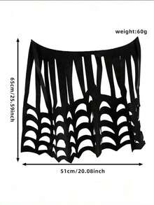 1pc Halloween Spider Web Cape, Dark Vampire Cloak, Horror Spider Cosplay Costume Accessory, Suitable For Halloween Party, Costume Ball, Haunted House Performance, Role Play, Trick Or Treat Events And Holiday Photography Props - Multicolor - View 8