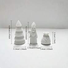 St. Nicholas Christmas Tree Gift Bag 3 Pieces Set, Christmas Theme Miniature Scene Building Accessories, Christmas Cottage Decor Ornaments, Moss Micro Landscape Decor, Bonsai Decor - A - View 5