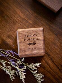Custom Engraved Premium Cufflinks Box (Box Only, Cufflinks Not Included) Wedding Gift For Husband, Groom, Groomsman, Father, Brother - Multicolor - View 6
