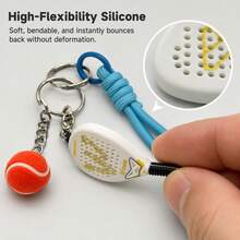 Padel Racket Keychain, Mini Padel Racket Design, Unisex, Bag Accessory, Suitable For Car, Wallet And Backpack, Perfect Holiday Gift - Multicolor - View 11