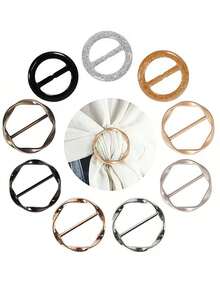 4/7/9pcs Scarf Buckle/Multifunctional T-Shirt Clip/Belt Buckle/Shortening Tool/Hem Knot Buckle/Waist Cincher Buckle/Hem Fixing Buckle - Multicolor - View 13
