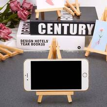 3pcs Mini Wooden Easel Stand, Desktop Display Easel, Small Tripod Art Stand, Suitable For Wedding Table Number Cards, Photos, Business Cards, Paintings, Canvas, Artwork, Crafts, Home Decor, Parties, Conferences And Event Displays - Wood Color - View 1