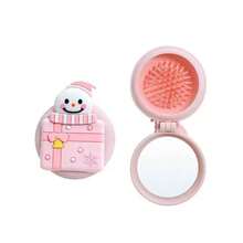 Christmas Limited Edition Handheld Styling Hairbrush, Portable Hair Comb, Suitable For Daily Travel, Air Cushion Mirror Air Cushion Brush - Pink - View 6