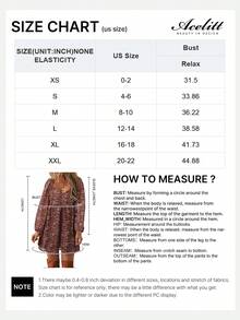 Acelitt Four Seasons Ditsy Floral Dress With Shirred Chest, Patchwork Back, And Lantern Sleeves Elegant Vacation - Burgundy - View 4