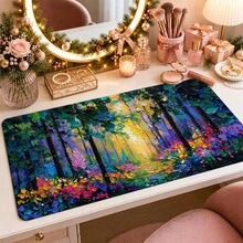 1 buah Alas Meja Lukisan Minyak Hutan Impresionis, Alas Meja Serbaguna untuk Riasan dan Seni Kuku, Pelindung Meja Anti Selip Ukuran S/M/L/XL - View 12