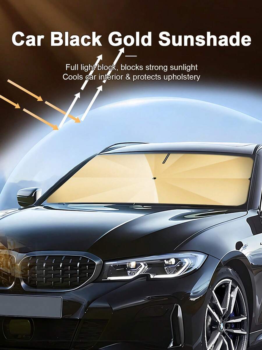 Car Windshield Sun Shade Umbrella, Foldable Front Window Sunshade ...