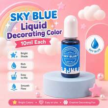 4 Colors 10ml Baking Decoration Liquid Coloring Set, Red Yellow Sky Blue Green Decorative Pigment For Surface Ornament, Baking Craft & Creative Styling - View 12