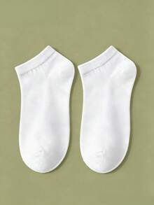 1/15/30 Pairs Women's Traceable Pure Cotton Solid Color Low-Cut Invisible Ankle Socks, Breathable Sweat-Absorbent Sports Socks, Casual Daily Boat Socks - Multicolor - View 7