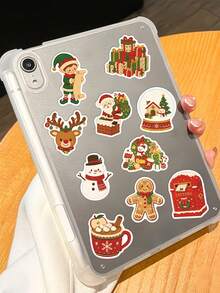 50pcs Hand Drawn Christmas Stickers For Adults Teens Sticker Enthusiasts Scrapbooking Journaling Laptops Skateboards More, Add A Fun Touch To Your Devices! - one-size - View 4