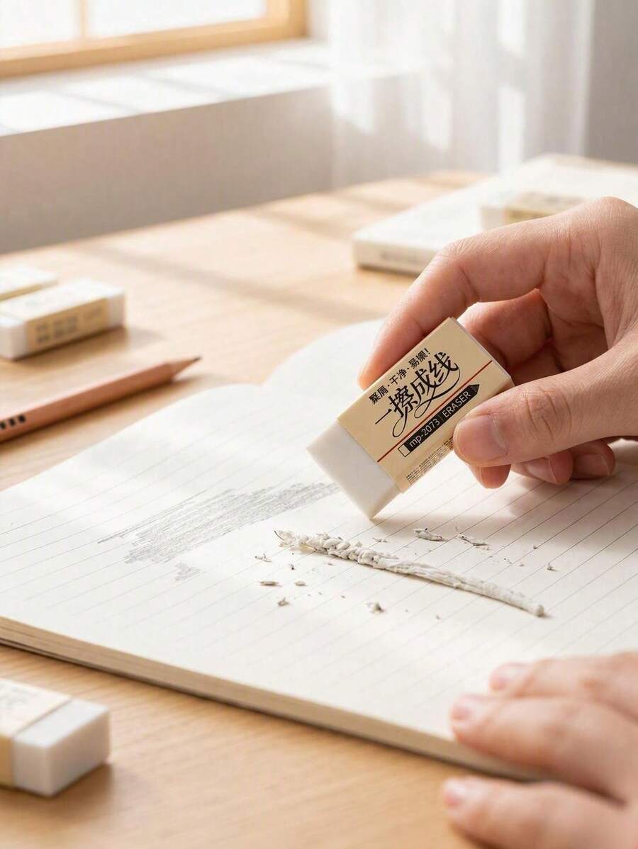 White Eraser, Clean And Soft School Office Stationery Eraser, Suitable For Pencil Drawing And Writing, No Residue No Traces, Ideal For Teachers, Students, Art And Calligraphy Learners, Essential For Work And Back To School