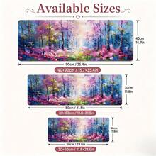 1 buah Alas Meja Lukisan Minyak Hutan Impresionis, Alas Meja Serbaguna untuk Riasan dan Seni Kuku, Pelindung Meja Anti Selip Ukuran S/M/L/XL - View 9