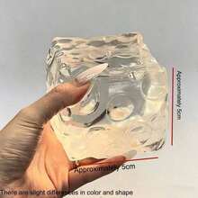 1pc Large Transparent Square Cheese Squishy, 2026 Slow Rebound Stress Relief Toy, Creative Decompression Gadget, Suitable As Collectible Gift, Holiday Gift, Birthday Gift For Friends - Multicolor - View 13
