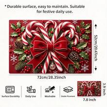 1pc Christmas Element Welcome Doormat, Diatomaceous Earth Absorbent Small Rug, Non-Slip Floor Mat, Suitable For Stove, Coffee Machine, Water Bar, Christmas, Halloween Home Decor, Indoor/Outdoor Front Door, Kitchen Area - Multicolor - View 11