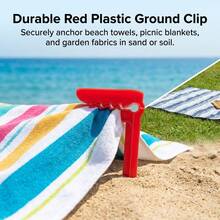 4-Piece Portable Beach Towel Clip, High-Strength Plastic Anti Slip Clip, Suitable For Outdoor Picnic Camping Mats - A - View 8
