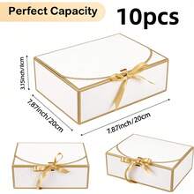 10pcs - Black Gift Boxes With Lids, Large, Medium, Small Sizes, Groomsman Proposal Boxes, Luxury Black Gift Boxes With Ribbons For Wedding Boxes, Birthday Boxes, Party Boxes, Christmas Boxes, Bridesmaid Boxes, Back To School Gift Boxes, Graduation Gifts, Valentine's Day Gift Boxes - Multiple Styles - View 22
