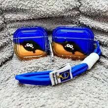 Creative Coal Ball Blue Lanyard Bluetooth Earphone Protective Case Compatible With Airpods 1/2/3/4/New 5th Gen Pro 1/2/3/4 All Models With Pendant - Blue - View 2