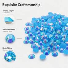 4MM5020PCS Jelly AB Colorful Circular Flat Bottom Resin Rhinestone Flat Bottom Crystal Diamond Nail Art Handmade DIY Fabric Decorative Diamond - 4mm-5020PCS - View 3