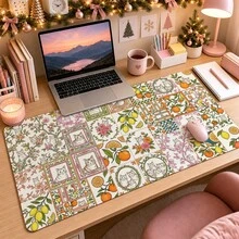 1pc Vintage Botanical Animal Patchwork Desk Mat, Multi-Purpose Makeup Nail Art Table Pad, Large Non Slip Desktop Protector S/M/L/XL - View 3