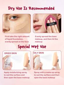 MAANGE 1/4pcs Professional Makeup Sponge, Dual-Use Dry And Wet, Reusable Makeup Sponge, Makeup Accessory For Home Or Travel, Travel Essential, Suitable For Liquid Cosmetics, Gift For Girls. - Multicolor - View 10
