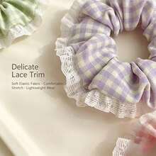 Women's White Large Scrunchie Hair Tie, Princess Hair Accessory For Bun And Ponytail, Back Of Head Hair Band - Multicolor - View 3