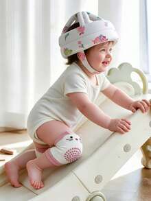 2pcs/1set Pelindung Kepala Bayi + Pelindung Lutut, Set Helm dan Pelindung Lutut untuk Bayi Merangkak & Berjalan, Lembut, Dapat Diatur, Anti Benturan, Ringan, Bernapas, dan Anti Selip untuk Balita - Kombinasi penutup kepala bayi + pelindung lutut - View 6