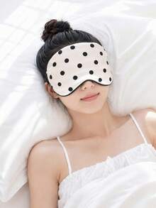 2/1pc Double-Sided Polka Dot Sleep Mask – Breathable Light-Blocking Eye Cover - Multicolor - View 2