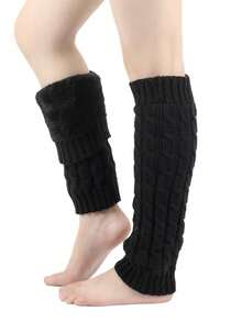 Thickened Knitted Floral Pattern Leg Warmers, Warm And Comfortable, Suitable For Matching With Boots, Women's Winter Warm Leg Warmers - Multicolor - View 9