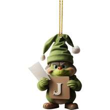 The Grinch 1pc Acrylic Letter Ornament, Christmas Decoration, Christmas Tree Hanging Decor, Holiday Hanging Ornament - Multicolor - View 10