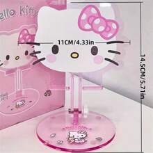 Hasbro 1pc Hello Kitty Phone And Tablet Stand, Cute Pink Adjustable Height Folding Gooseneck Holder With Classic Hello Kitty Logo, Suitable For Smartphones And E-Readers, Ideal Gift Choice - A - View 4