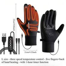 RAF USB Electric Heated Gloves, 3 Temperature Settings, Unisex Winter Warm Gloves, Touchscreen Smooth Surface Gloves, Double-Sided Heating, Intelligent Temperature Control, Ideal Winter Gift Choice. - View 12