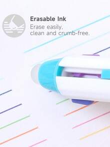 3/15pcs 3 Colors In One Heat Erasable Gel Pen, Retractable 0.6mm Erasable Ballpoint Pen, Ideal For Students' Homework, Note-Taking, Journaling, Kids - Multicolor - View 8