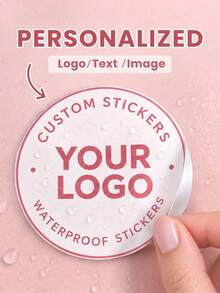 1/24/96/180pcs Customizable All-Match Round Stickers, Personalized Text, Pattern & Exclusive Content, Minimalist Versatile Design, Suitable For Gift Packaging, Sealing Decoration, Scrapbooking, Diary Decoration, Card Decoration - Multicolor 1 - View 3