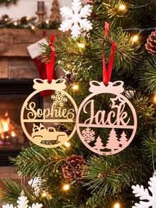 Personalized Custom Name Christmas Ornament, Acrylic Hollow Christmas Tree Hanging Decor, Custom Family Name Holiday Commemorative Ornament, Novel Christmas Gift For Family And Friends - Style 2 - View 8