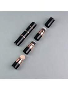 3-In-1 Premium Mini Portable Makeup Brush Set With Dust-Proof Cover, Detachable Foundation, Powder, And Blush Brushes, Customizable Combination, Includes Foundation Sponge Head, Angled Foundation Brush Head, Powder Brush Head, One Set Meets Daily Simple Makeup Needs, Convenient For Travel And Easy Storage, Soft Skin-Friendly Bionic Fiber Bristles, Thickened Aluminum Tube For Secure And Non-Deformable Bristle Attachment - Multicolor - View 4