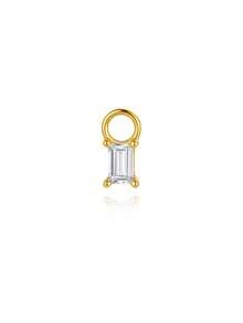 1pc DIY 925 Silver Dangle Gemstone Pendant Dainty Cartilage Helix Earlobe Piercing Attachment Hoop Tragus Charm,Daith Helix Rook Belly Ring Charm - Gold - View 27