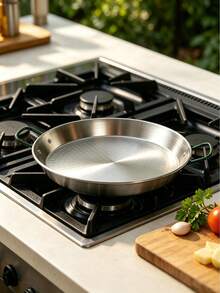 Traditional Polished Steel Paella Pan 34.5x44.5x5cm Paella Pan With Green Handles Ideal For Gas Cooker And Direct Fire Cooking Tray For Rice And Traditional Stews - View 3