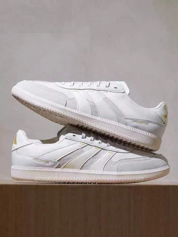 Adidas Unisex PREDATOR FREESTYLE Flat Ground & Off-Court Casual Football Sneakers - White/Gray - View 1