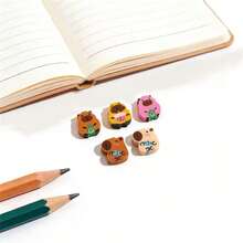 Hasbro 50pcs Mini Capybara Shaped Erasers, Random Patterns, Cute Design Mini Erasers, Suitable For Classroom, Home, School Rewards, Party Favors, And Home School Supplies, Back To School Gifts - Random - View 3