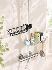 Haus Hana 1pc Stainless Steel Sink Organizer Rack, Spherical Shaped Storage Holder For Sponge, Soap, Brush, Towel, Bathroom Shower Caddy - Multicolor - View 2