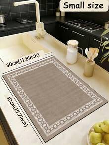 SANJIANGDI 1pc Deluxe Chain Frame Pattern Kitchen Mat, 3.5 Mm Soft Rubber That Absorbs Water And Is Easy To Clean. Suitable For Corridors, Bathrooms, Living Rooms, Outdoor Door Mats, And Toilets. Useable Throughout The Year And For Various Holidays. - Multicolor - View 18