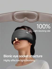 Beneunder Zero-Pressure 3D Blackout Eye Mask LC013 - Sand Wood Brown - View 5
