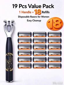 19Pcs,Shaver For Men,Razor For Men,Hair Removal,Razor,Body Grooming,Smooth Skin - A - View 9