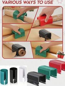 1 Christmas Gift Paper Scissors - Gift Wrapping Scissors, Soft Paper Cutting Tools, Tools For Making Handmade Gift Packaging, Blade Design, Easy To Cut Gift Paper Rolls, Valentine's Day, Square/Round Paper Cutter - Multicolor - View 12
